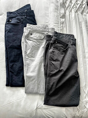 LINKSOUL Men's Straight Leg Chino
Bundle: 3 pair, 36S (36x30) Gray, Silver, Navy